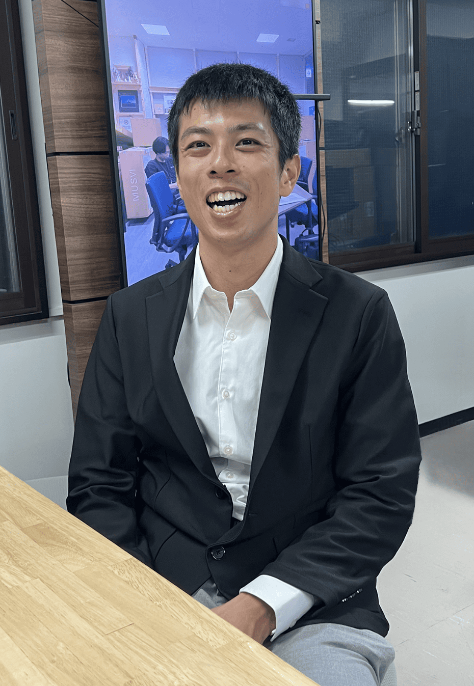 福田さん　MUSVI横浜オフィスにて