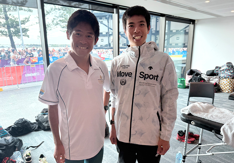 川内優輝さんと福田さんのスナップ